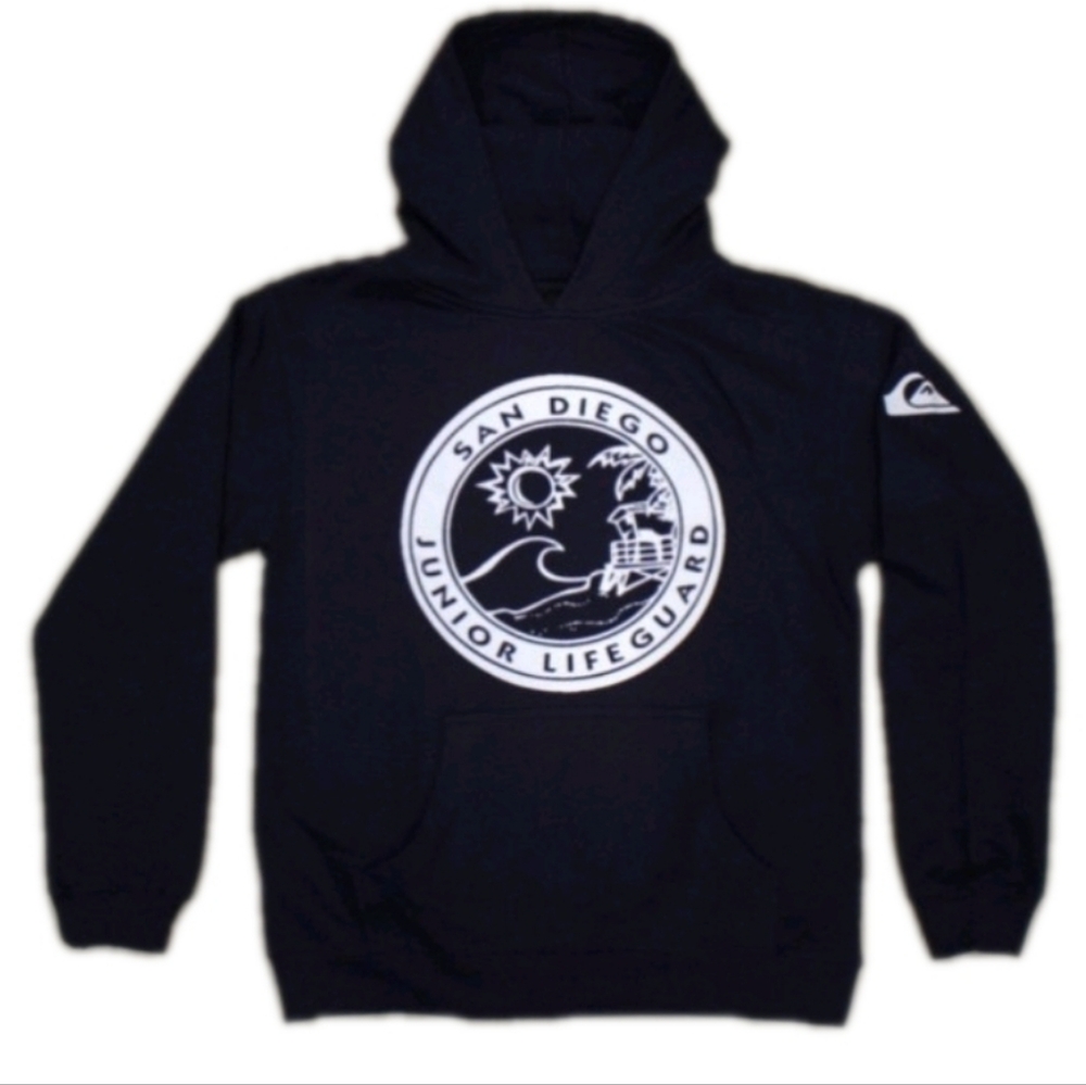 QUIKSILVER San Diego Junior Lifeguard Men's Hoodie In Navy Size Small